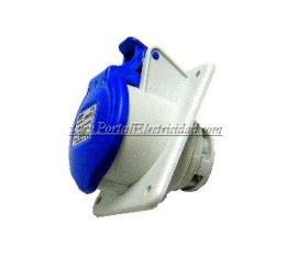BASE EMPOTRAR INCLINADA TIPO CETACT.3P+N+T 32A 380V ROJA BASE EMPOTRAR INCLINADA TIPO CETACT.3P+N+T 32A 380V ROJA