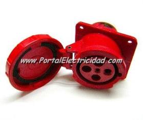 BASE EMPOTRAR INCLINADA. ESTANCA TIPO CETACT.3P+T 63A ROJA BASE EMPOTRAR INCLINADA. ESTANCA TIPO CETACT.3P+T 63A ROJA