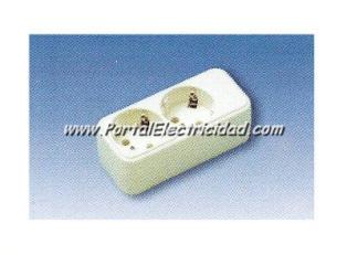 BASE 2 ENCHUFES SCHUKO SUPERFICIE BASE 2 ENCHUFES SCHUKO SUPERFICIE
