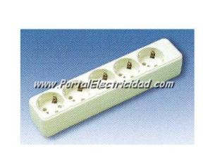 BASE 5 ENCHUFES SCHUKO SUPERFICIE BASE 5 ENCHUFES SCHUKO SUPERFICIE