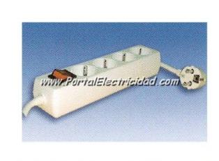 BASE 4 SCHUKO+1,5 MTS. DE CABLE+INTERRUPTOR SUPERFICIE BASE 4 SCHUKO+1,5 MTS. DE CABLE+INTERRUPTOR SUPERFICIE