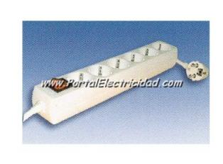 BASE 6 SCHUKO+1,5 MTS. DE CABLE+ INTERRUPTOR SUPERFICIE BASE 6 SCHUKO+1,5 MTS. DE CABLE+ INTERRUPTOR SUPERFICIE