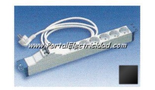 BASE MULTIPLE 6 SCHUKO PARA ARMARIO RACK CON CABLE+LIMITADOR NEG BASE MULTIPLE 6 SCHUKO PARA ARMARIO RACK CON CABLE+LIMITADOR NEG