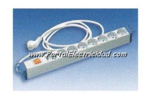 BASE MULTIPLE 8 SCHUKO PARA ARMARIO RACK CON CABLE+INTERRUPTOR BASE MULTIPLE 8 SCHUKO PARA ARMARIO RACK CON CABLE+INTERRUPTOR